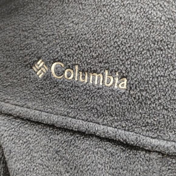 Columbia Kids' Size Medium (10-12) Navy Blue Full Zip-Up Mock Neck Fleece Jacket - Picture 3 of 8
